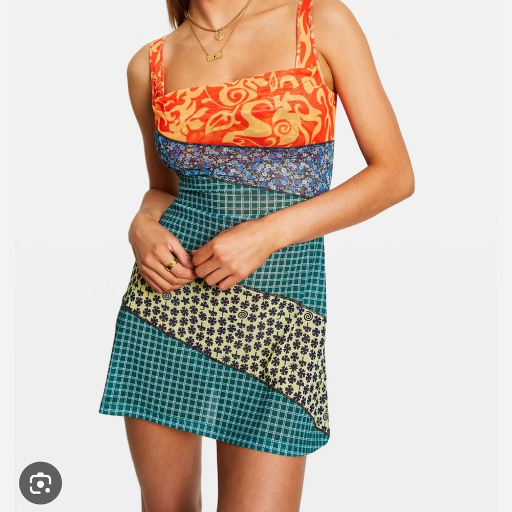 Miaou Multicolor Patchwork Sleeveless Blouse - image 4